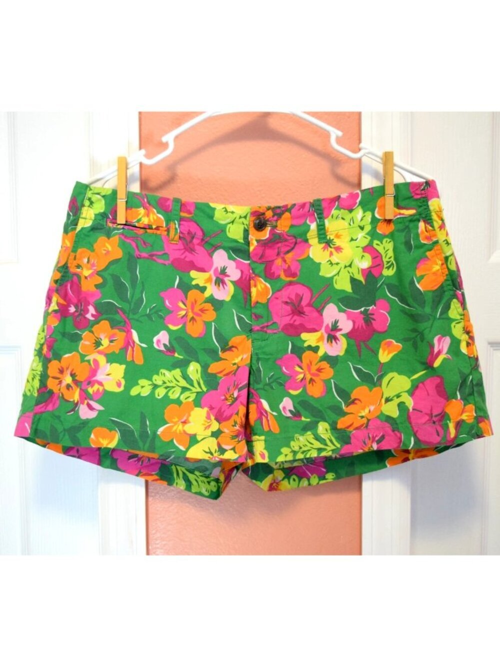 RALPH LAUREN SPORT GREEN FLORAL PRINT SHORTS